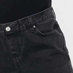 TOPSHOP Editor Maternity jeans in black wash (over the belly)
